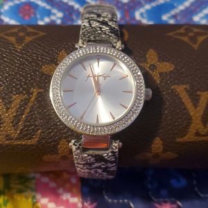 Kendall + Kylie Women's Watch Rose‎ Gold Quartz Crystals 38mm Reptile Band